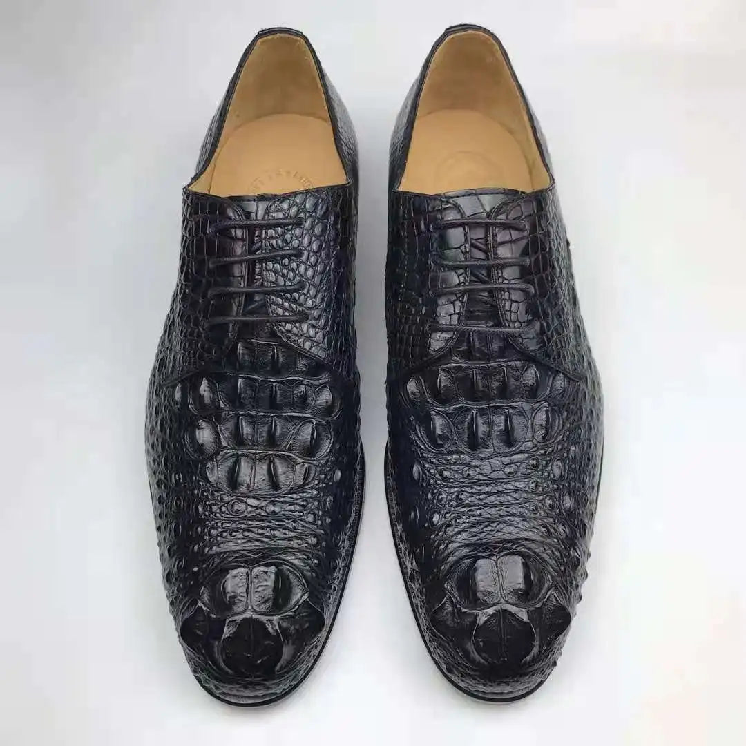 Goodyear Genuine Crocodile Leather Shoes Original Modish Stylish Alligator Dress Shoes Trendy New Customized Shoes Men