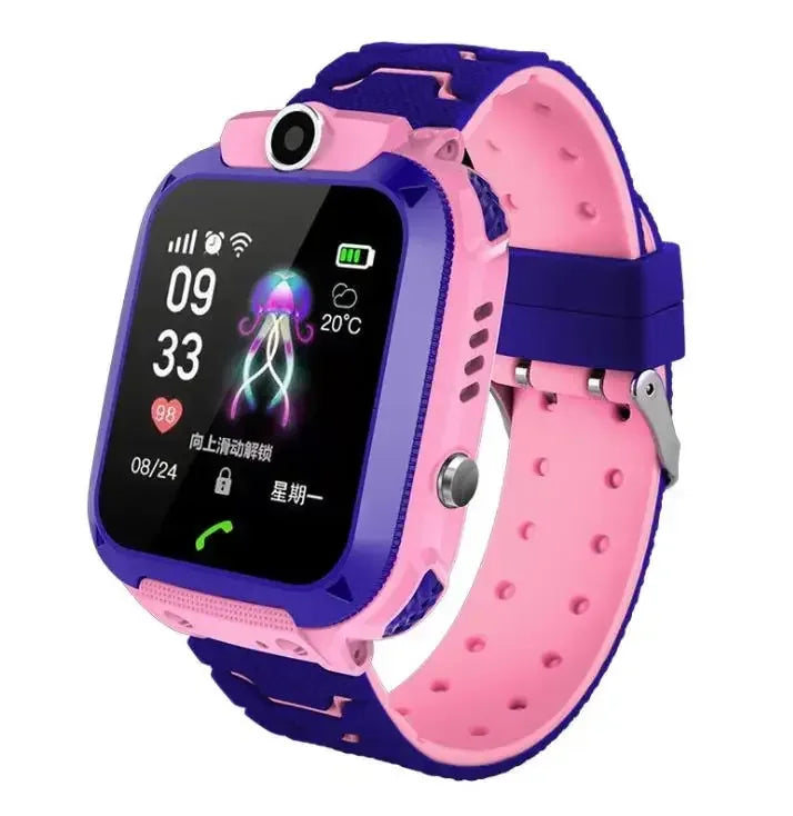 Kids Smartwatch with GPS Tracker & SOS - IP67 Waterproof Blue/Pink Pink My Store