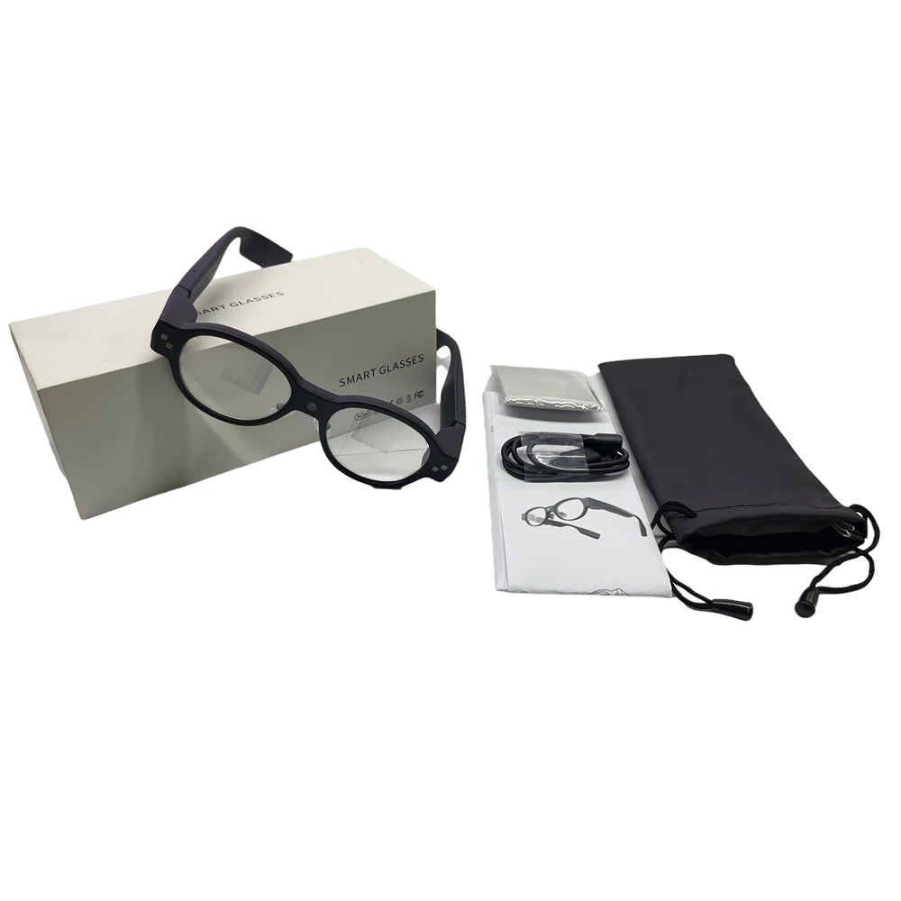 AI Smart Glasses Wireless AR Assistant Voice Control Translation Teleprompter Business Meeting Privacy Screen