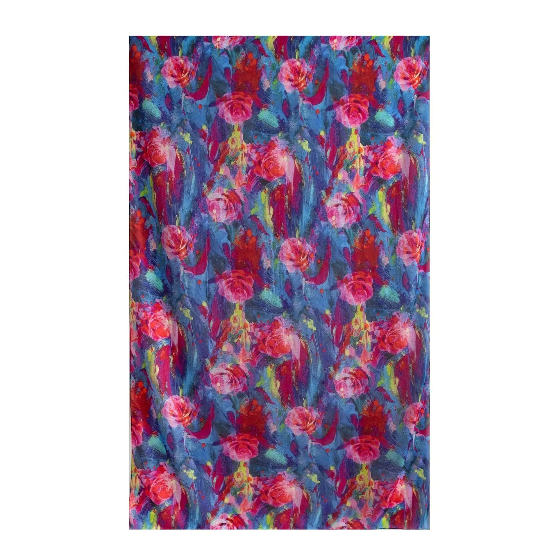 Carefully Selected Hangzhou Silk Scarf Women Long Mulberry Silk Shawl Ink-wash Peony Print Vintage Style Premium Feel Spring