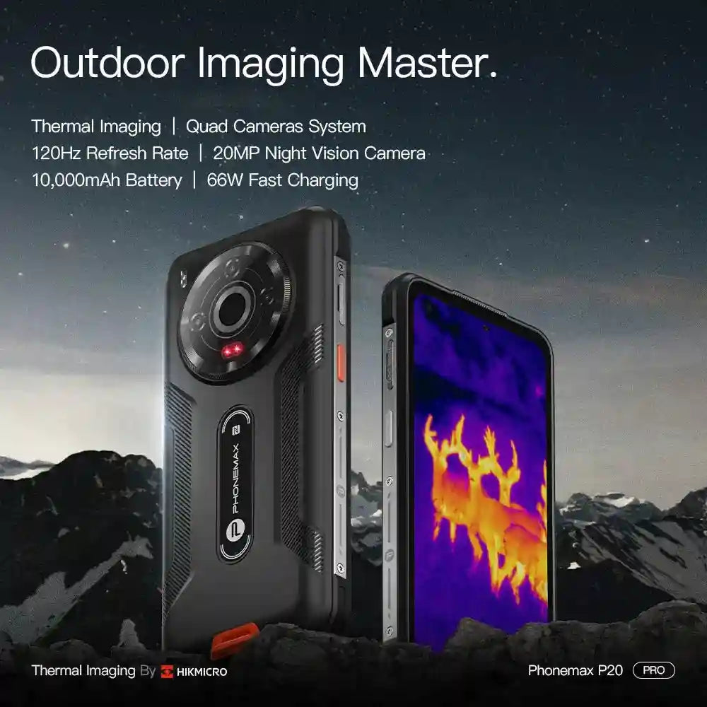 Rugged 5G Smartphone 12GB/512GB with Thermal Imaging by Tidesmit Tidesmit