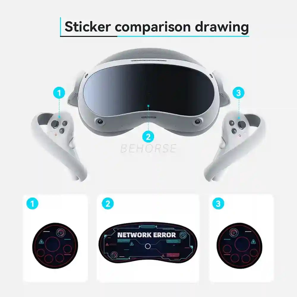 VR Headset Controller Skin Set For Pico Neo 4 Protective Decal Tidesmit