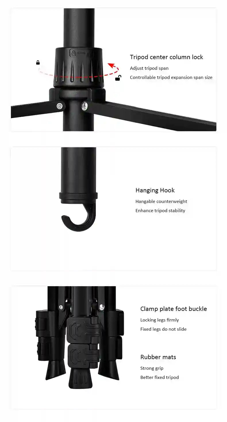Tidesmit Ring Light with Tripod Stand - F-3366T Adjustable LED Setup Tidesmit