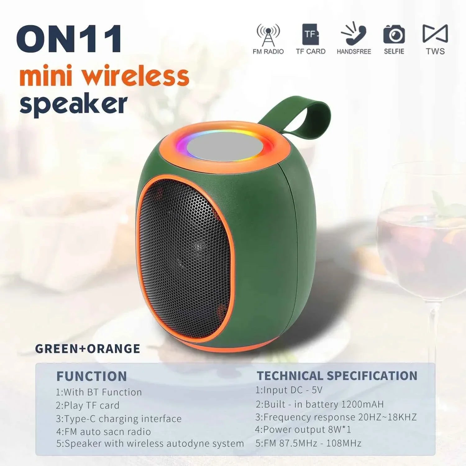 Portable Bluetooth Speaker Waterproof Metal Wireless Audio System My Store