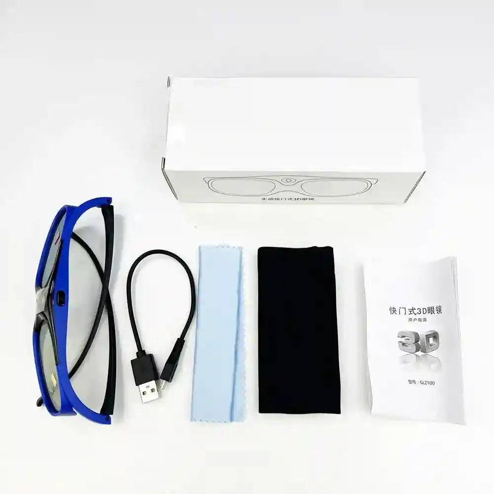 DLP 3D Glasses 144Hz Rechargeable Active Shutter For Projectors Tidesmit