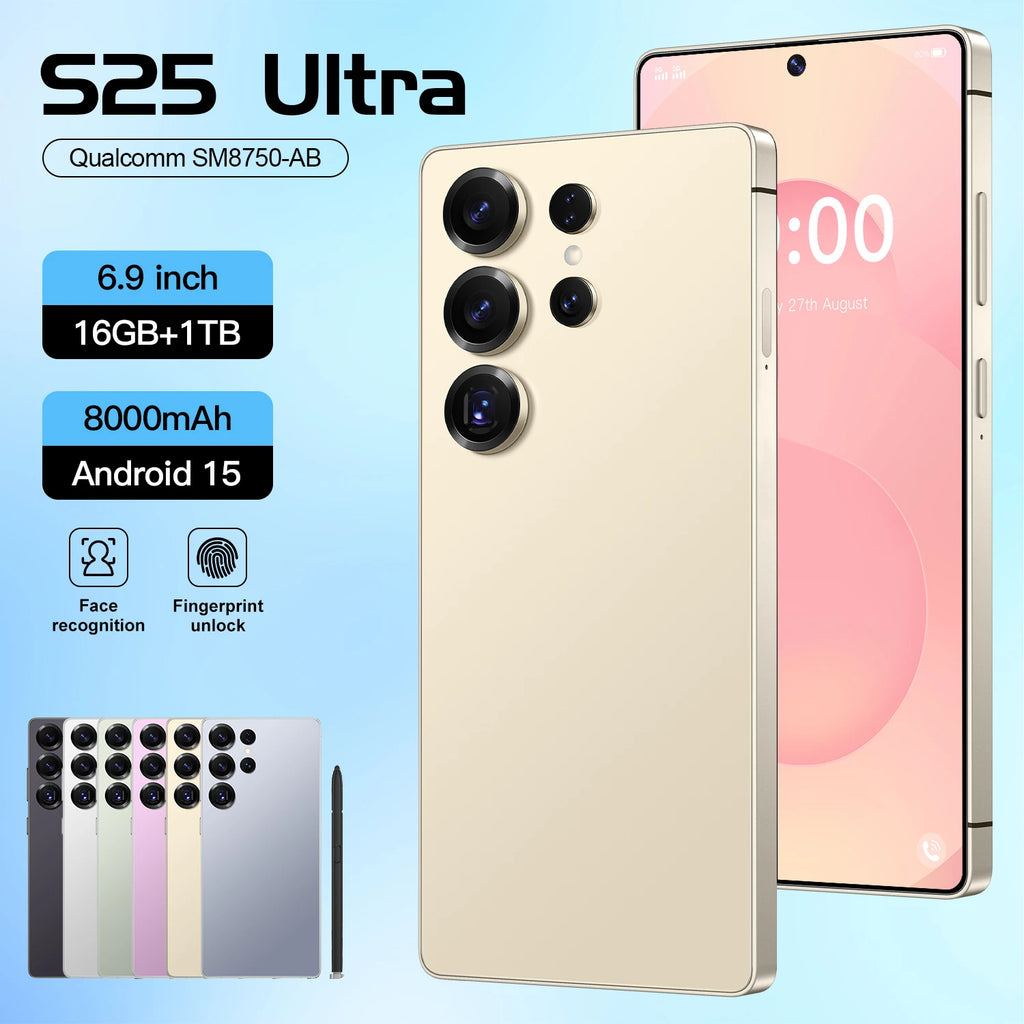 5G Smartphone 16GB RAM 1TB Storage, 6.9 Inch Unlocked Display Tidesmit