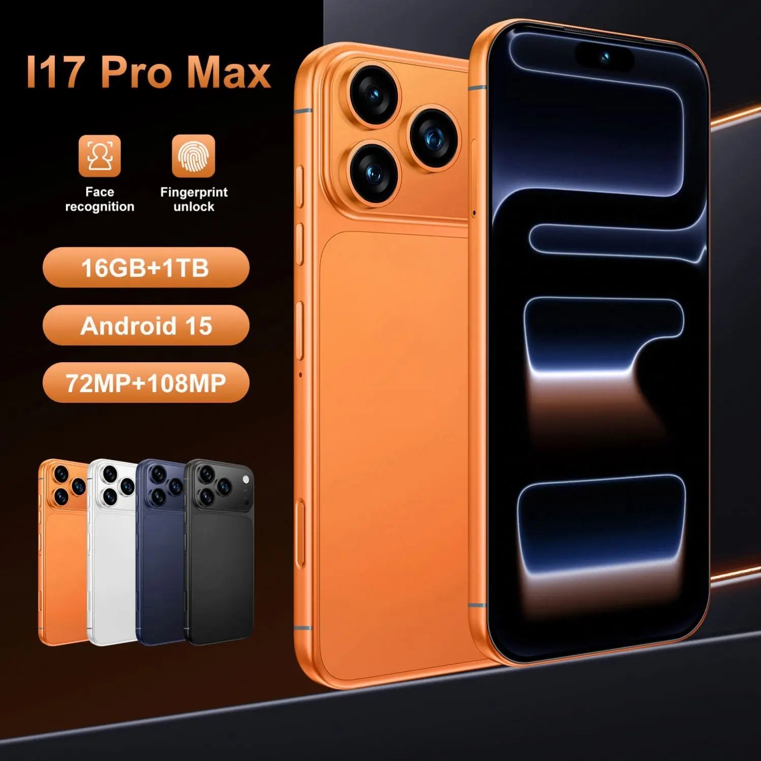 Tidesmit 5G Smartphone 7.3-Inch AMOLED 16GB RAM 1TB Storage Dual SIM Tidesmit
