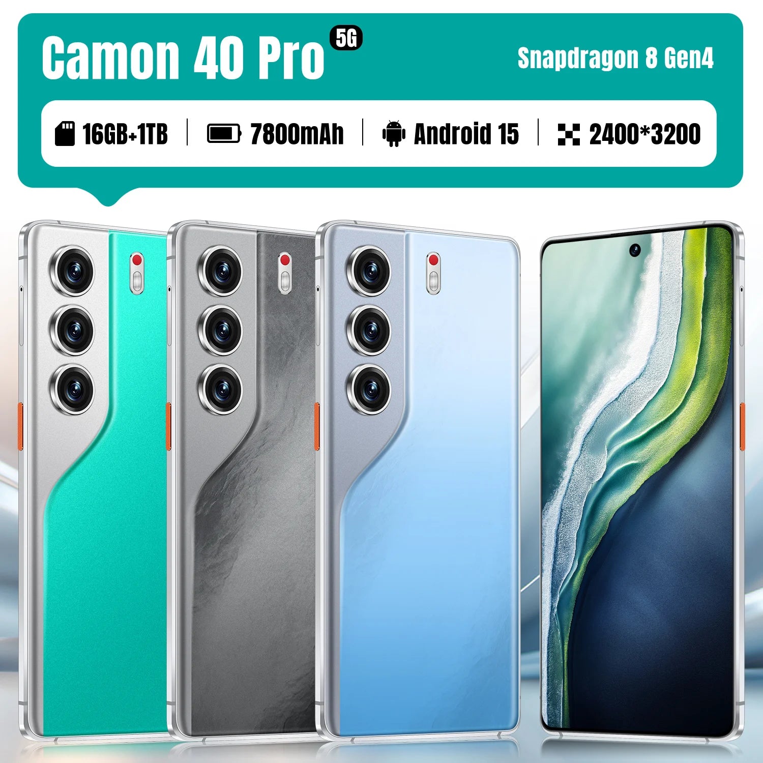 Camon 40 Pro 5G Smartphone 16GB RAM 1TB Storage - Dual SIM Tidesmit