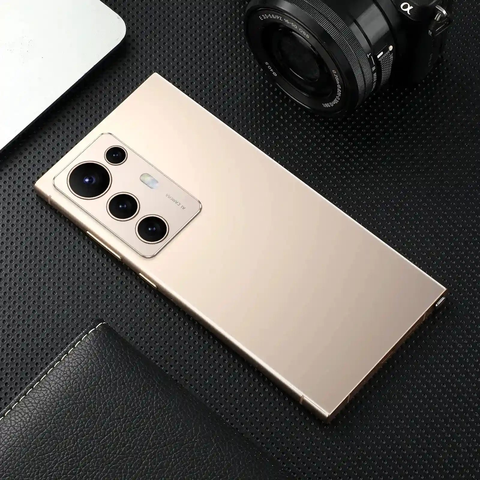 Tidesmit 7.3 Inch 5G Smartphone, 8GB RAM, 256GB Storage - Gray Gold 8g 256 GB Tidesmit