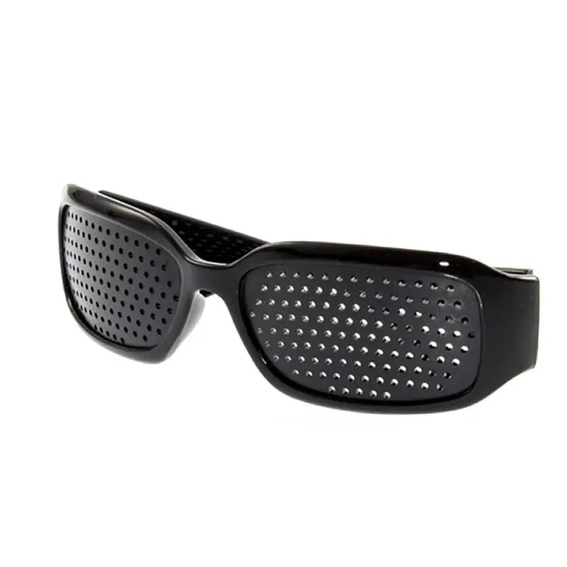 Pinhole Glasses for Natural Vision Training - Durable Black Frame Tidesmit