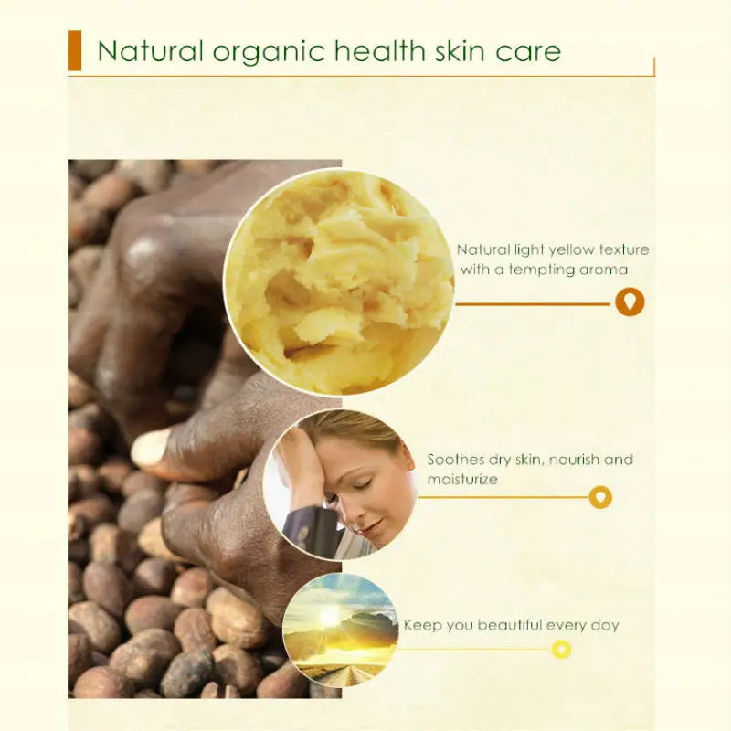 100g Dimollaure Unrefined Natural Shea Butter Organic Skin Care Moisturizing Body Massage Hair Care Essential Oil Carrier Oil