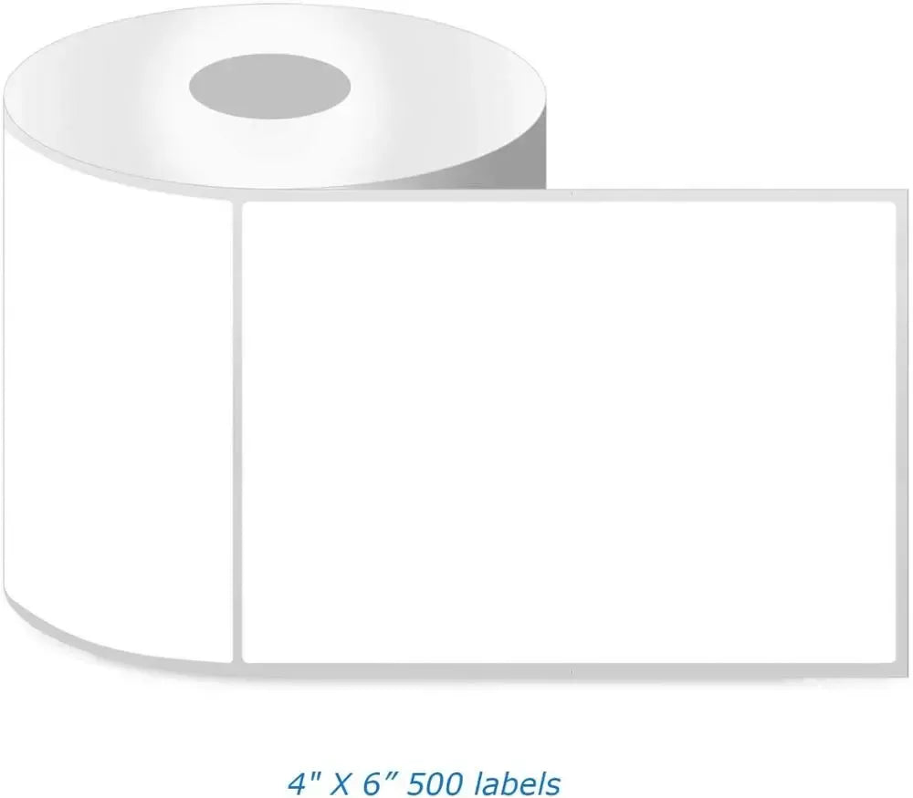 4 x 6 label roll showing 500 labels