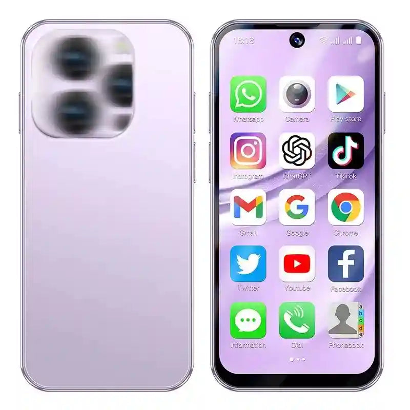 Mini Smartphone 4-Inch Android 12 64GB 4G Unlocked - Tidesmit Pink 3 G 64 GB Tidesmit