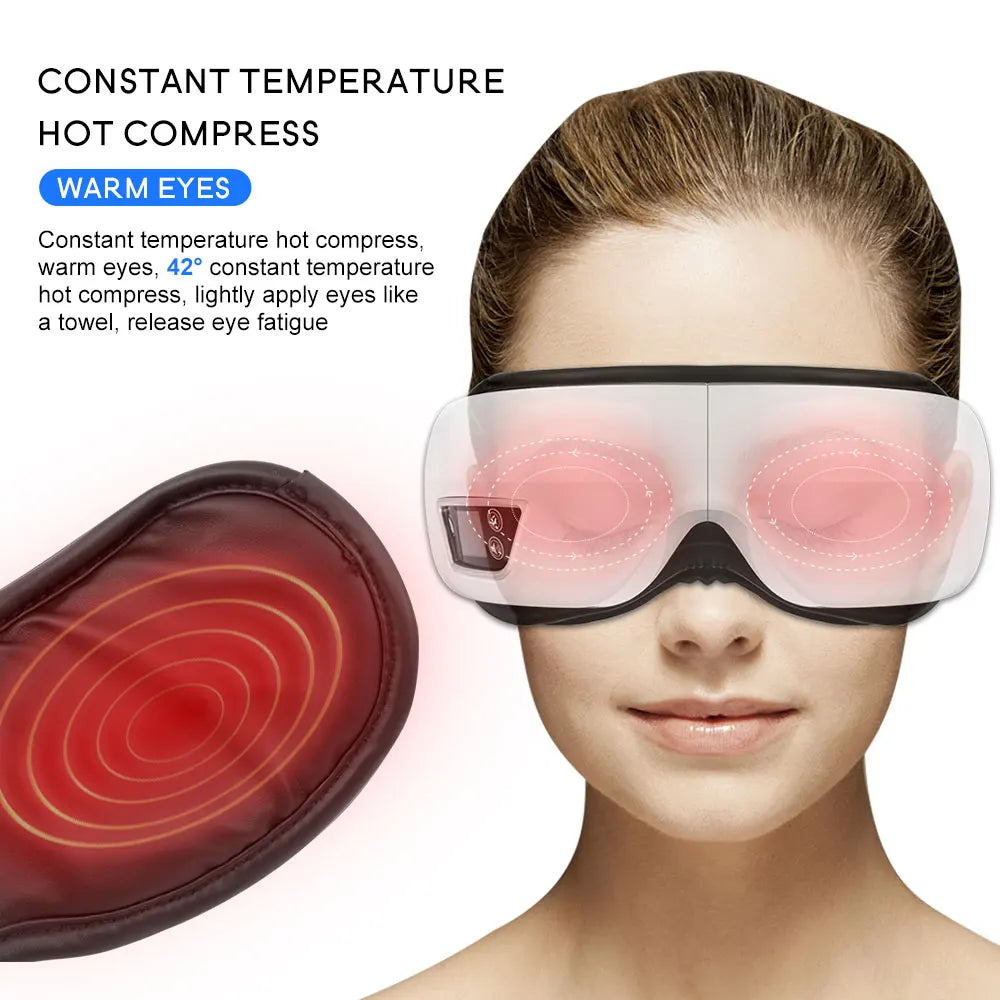 Eye Massager with Heat and Vibration - Fatigue Relief Tidesmit Relaxation Treatment Tidesmit