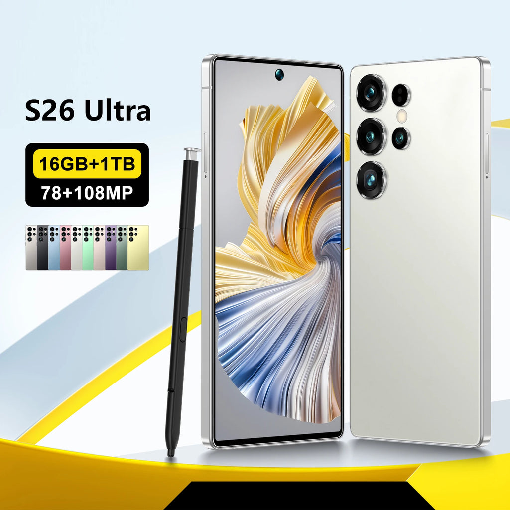 S26 Ultra 5G Smartphone: 16GB RAM, 1TB Storage, 7.3 Inch Display Tidesmit