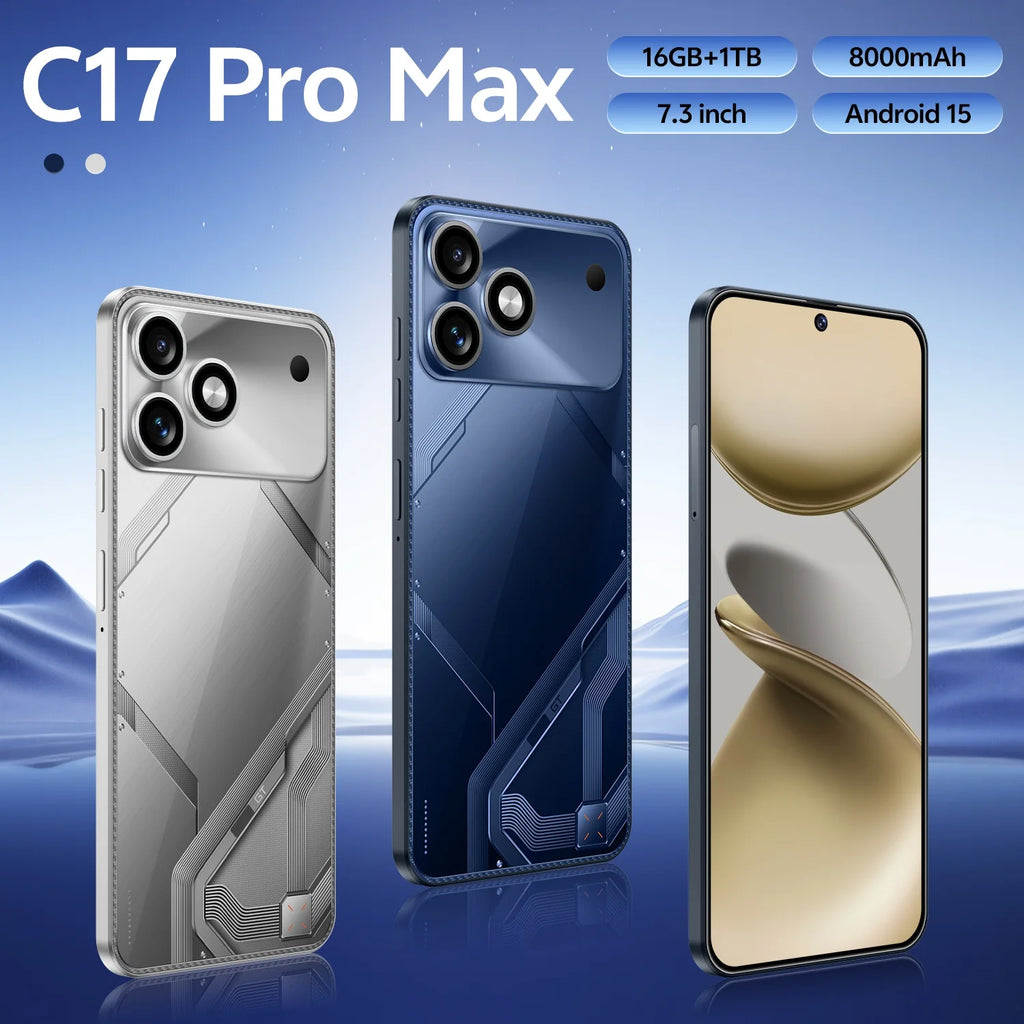 5G Smartphone 7.3-inch AMOLED 16GB RAM 1TB Unlocked Mobile Silver/Gray Tidesmit