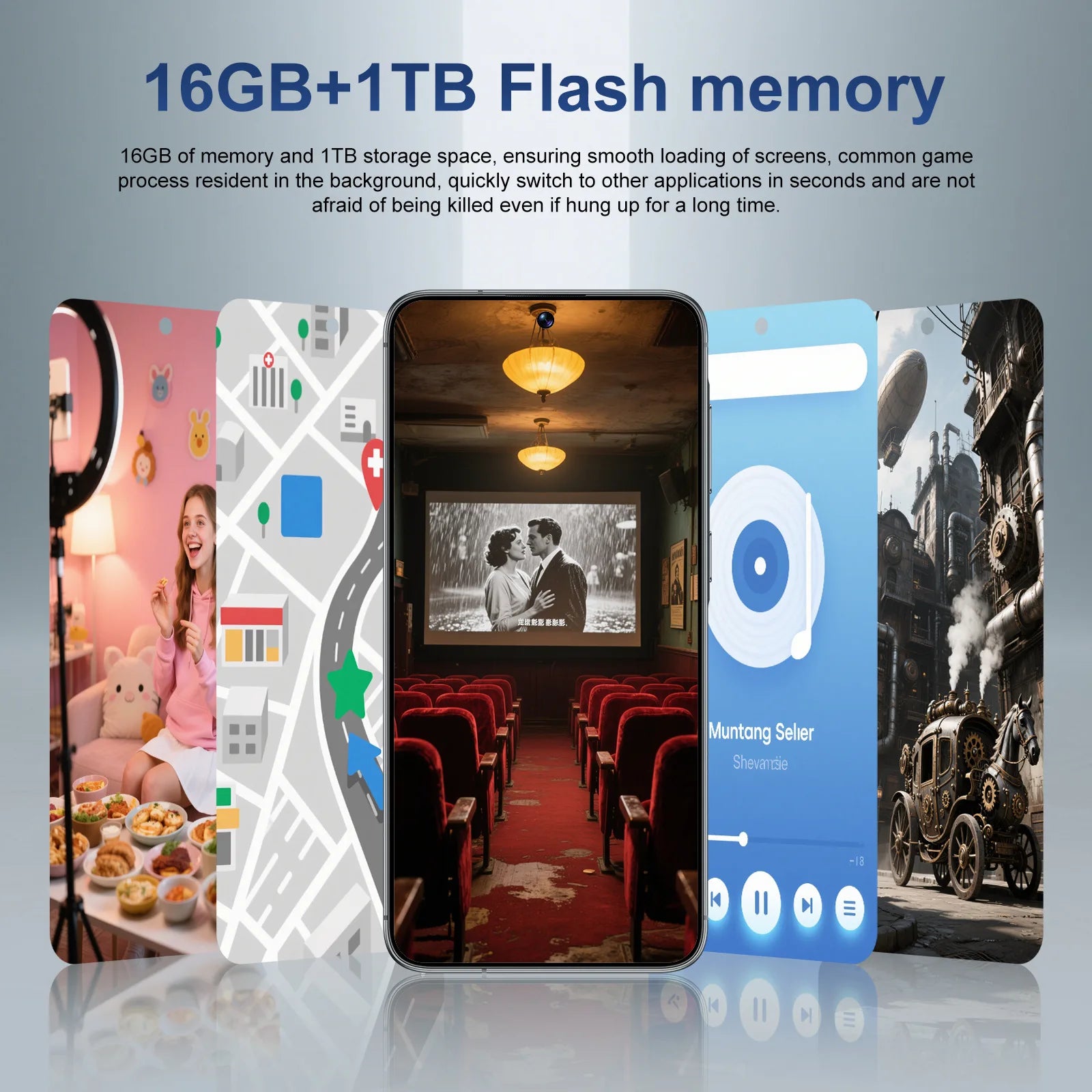 Tidesmit 5G Android Smartphone: 16GB RAM, 1TB Storage, Dual SIM Tidesmit