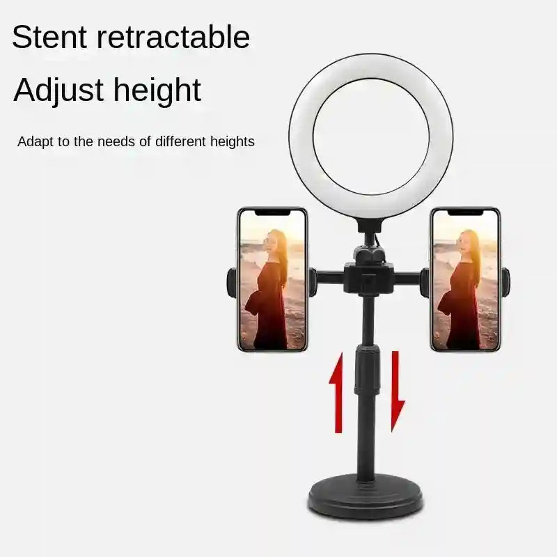 6-Inch LED Ring Light With Phone Stand - Adjustable Desktop Lighting Tidesmit