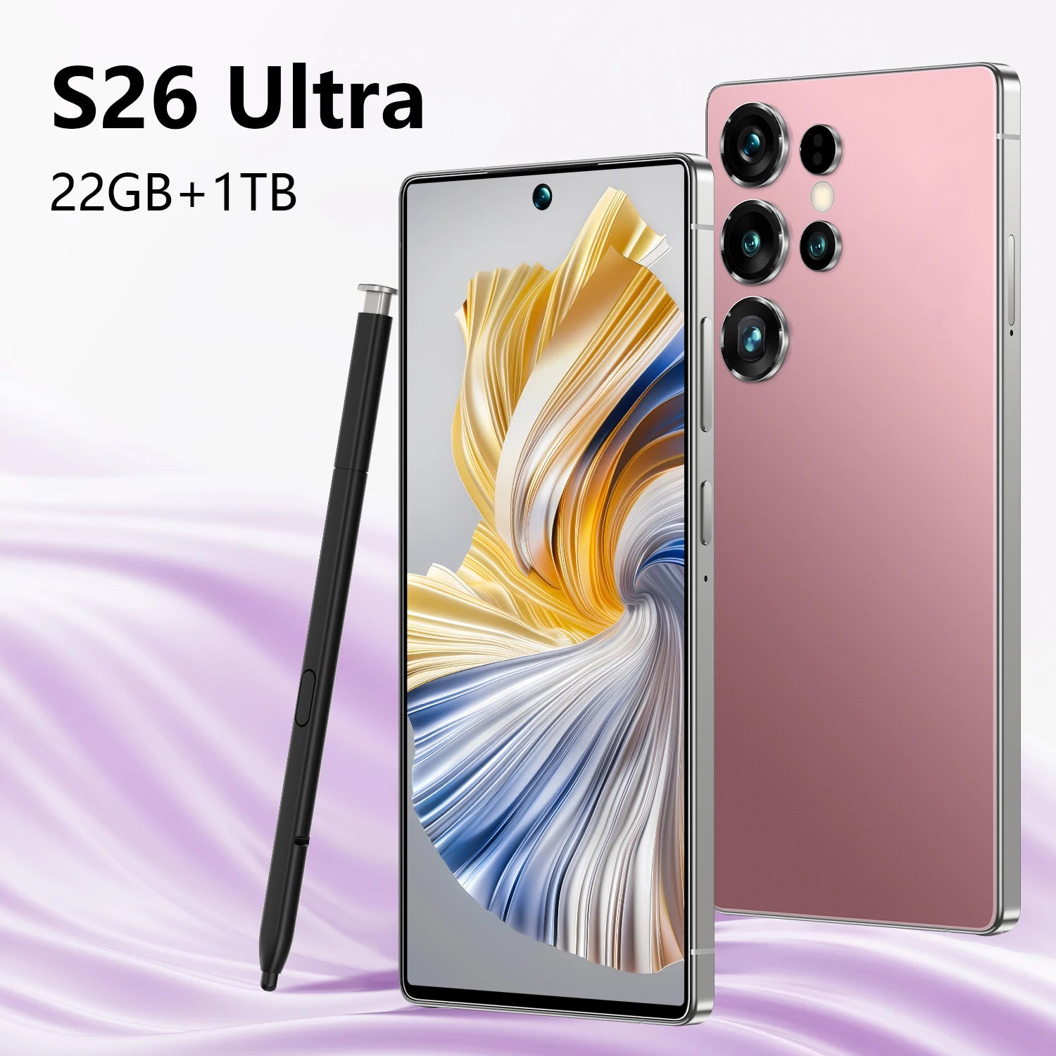 S26 Ultra 5G smartphone with 1TB storage and 22GB RAM, high-performance unlocked Android mobile phone