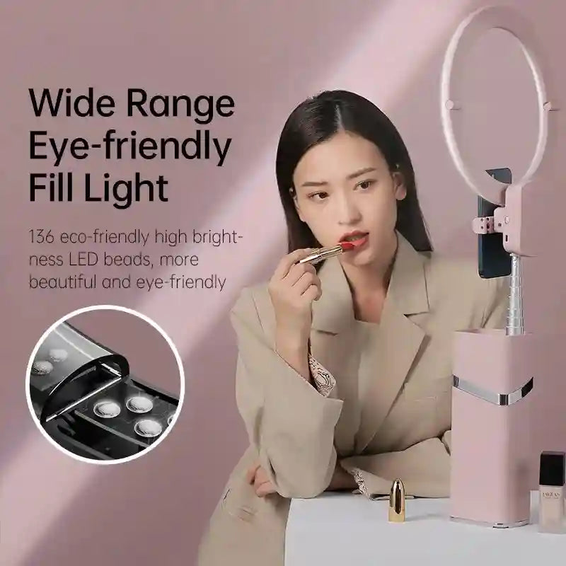 Portable LED Ring Light for Content Creation - YY-1 Pink/Black Tidesmit