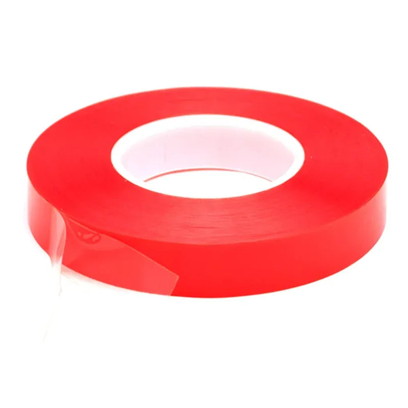 Red double-sided PET adhesive tape roll for LED signage light strips