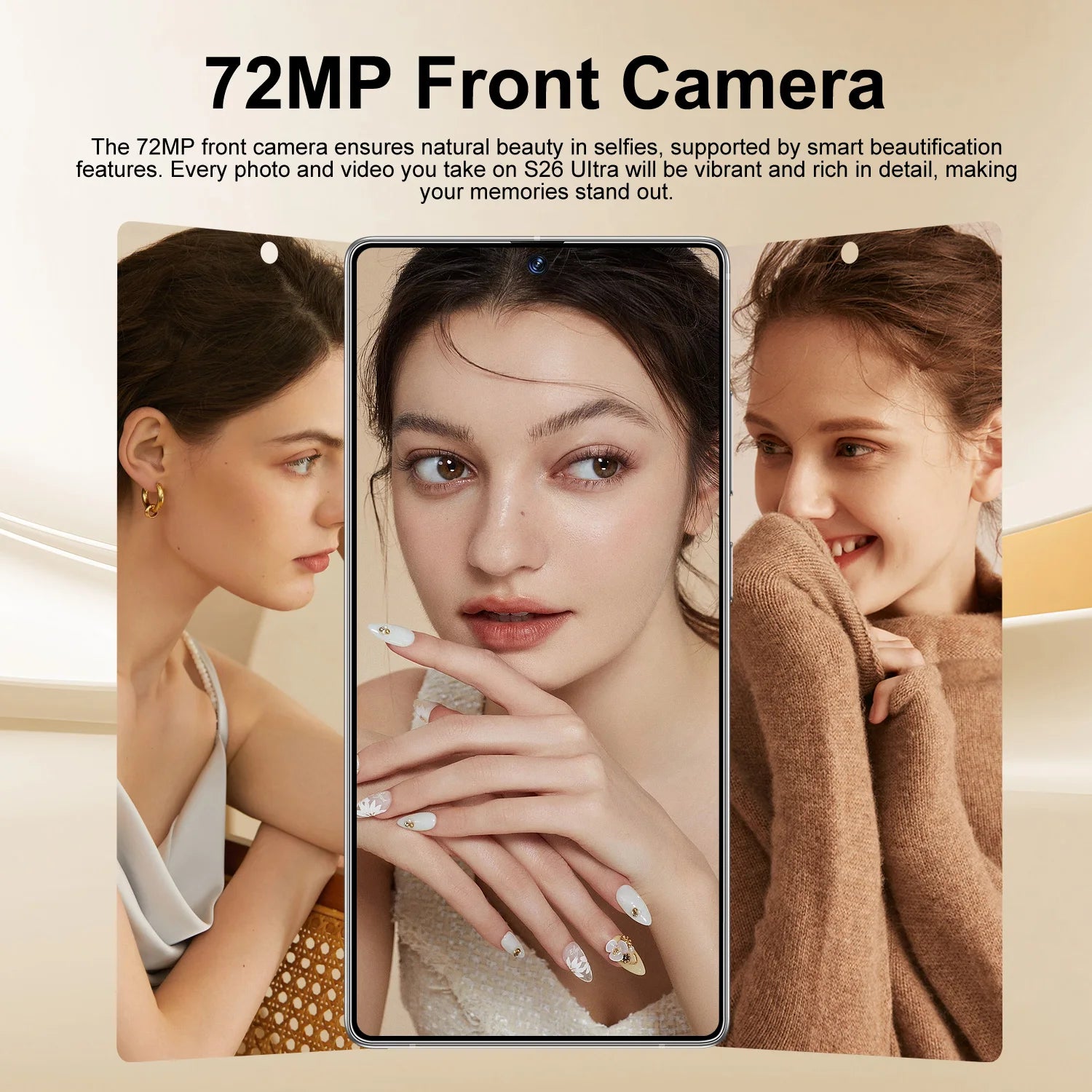 New S26 Ultra Original 5G Smartphone 7.3-Inch HD Screen 16GB+1TB Dual Card 72+108MP HD Beauty Camera Spanish Operating Language