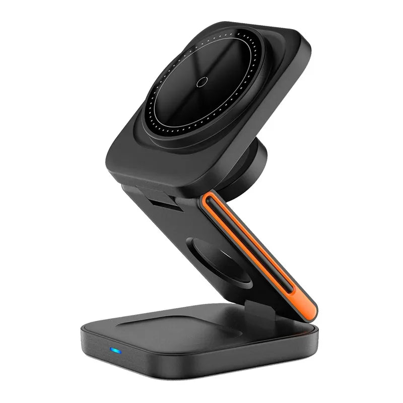3-in-1 Foldable Wireless Charger Stand for Phone, Watch, and Earbuds Tidesmit