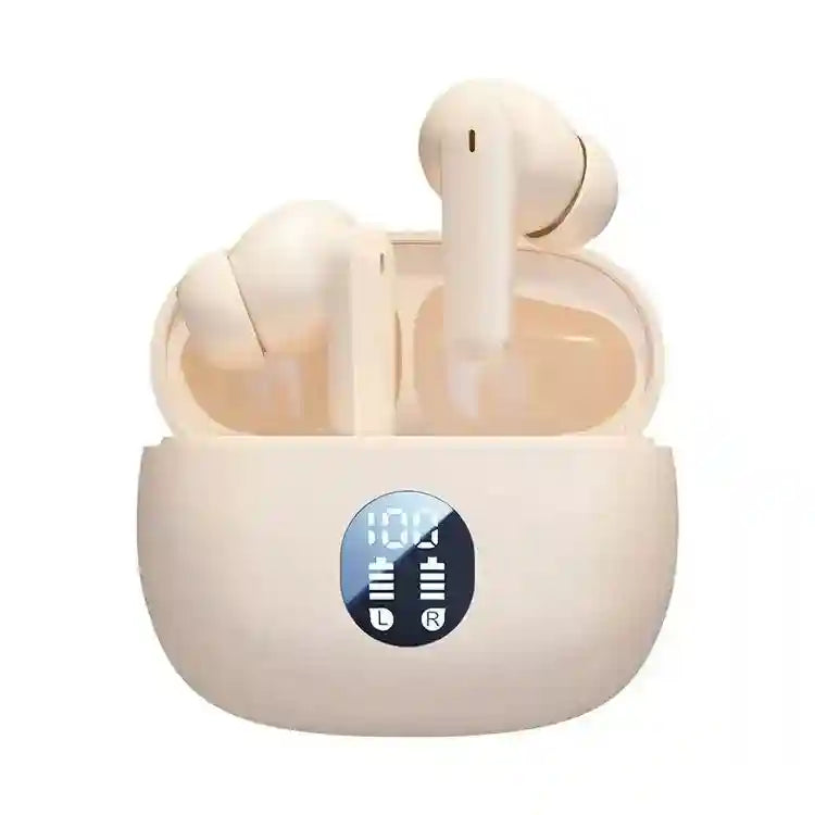 Wireless Sports Earbuds with Noise Canceling LED Display Tidesmit Cream Tidesmit