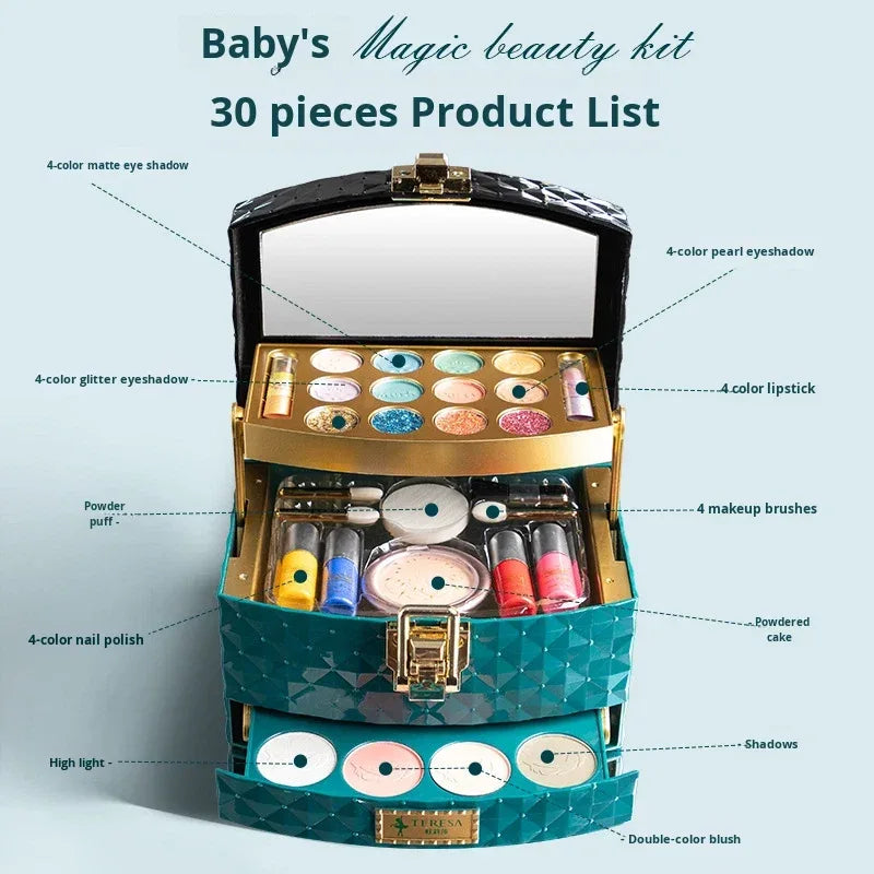 Childrens Makeup Set: Non-Toxic Professional Makeup Kit by Tidesmit Professional Makeup Kits Tidesmit