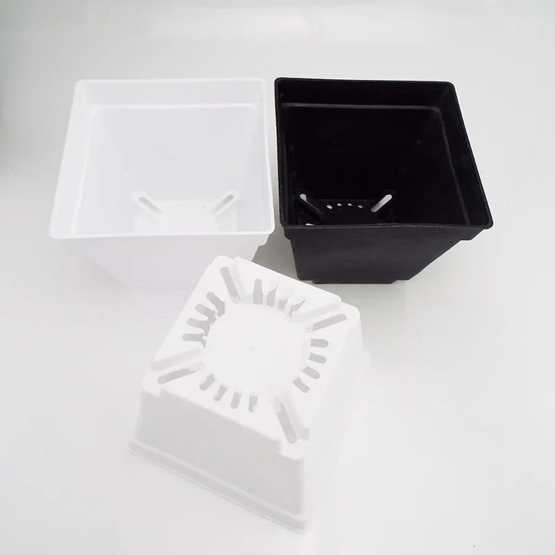 Avilable Thicken Mini Flower Pots Planters Plastic Creative Small Square Nursery Pot Garden Desk Home Office Decoration B2