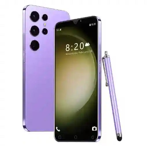 SVm Sun S23 Ultra Android Smart Phone High Quality 8+256GB HD Screen Resolution LTE and CDMA Cellular in French and Spanish Purple 4 G 1TB|AU Tidesmit
