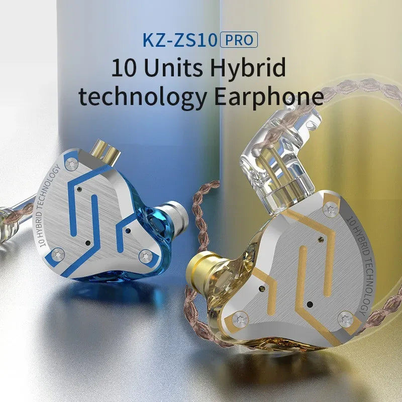 KZ ZS10 Pro 5-Driver Hybrid HiFi Wired Earbuds by Tidesmit Tidesmit