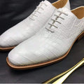 Goodyear Trendy Office Formal Shoes for Men Genuine Crocodile Leather White Wedding Shoes Alligator Luxury Men's Dress Shoes