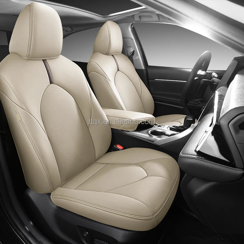 Car Seat Covers for Toyota Camry 2018-2024 Seat Covers Full Set Luxury Leather Car Accessories Waterproof Car Seat Protector