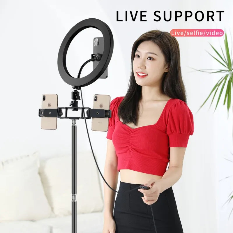10 Inch LED Ring Light with Tripod Stand for Professional Video Lighting Tidesmit
