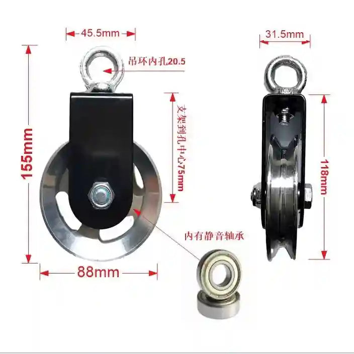360 Rotation Fitness Pulley System for Home Gym Resistance Training Tidesmit