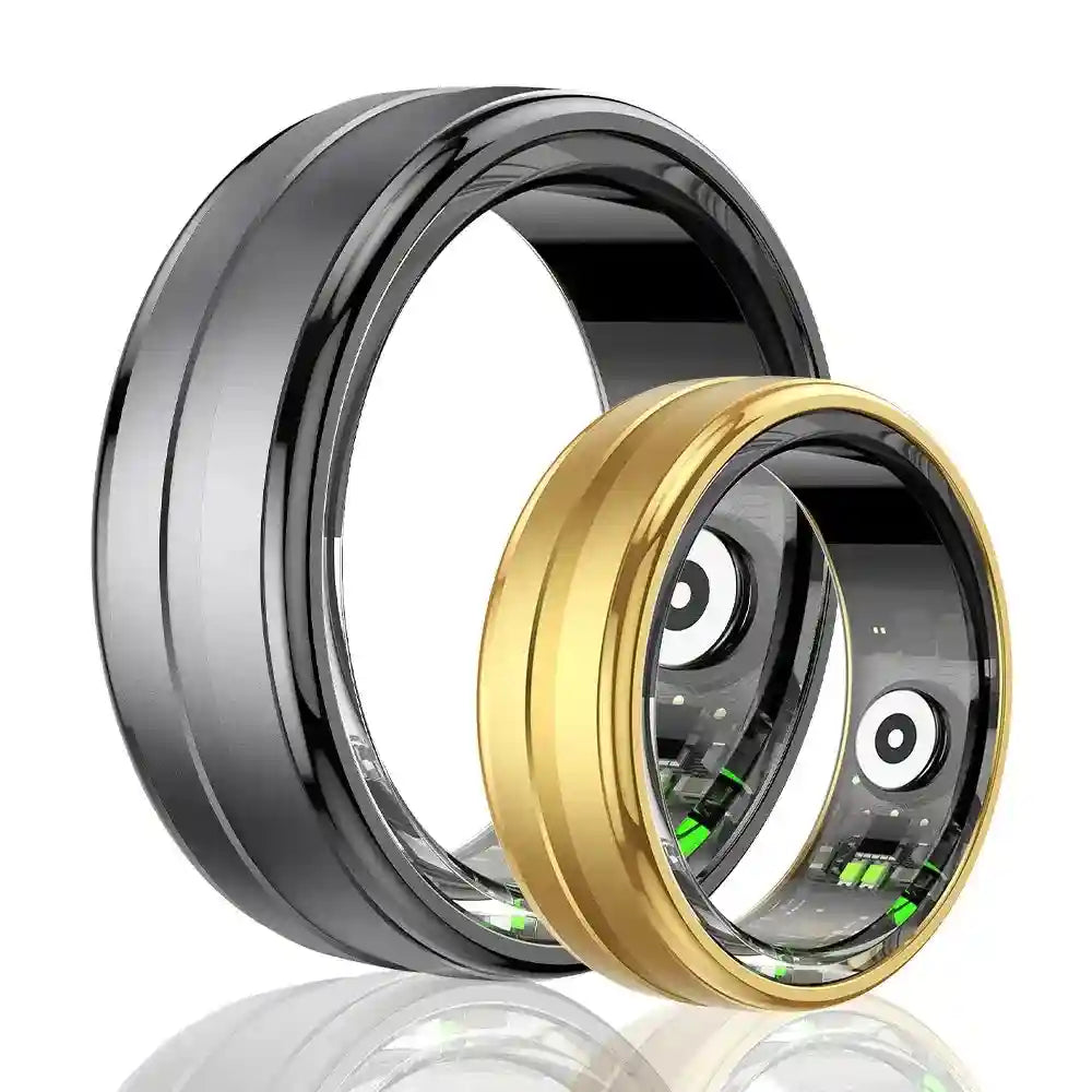 Smart Health Ring R06 - Heart Rate and Blood Oxygen Tracker (Gold) Tidesmit