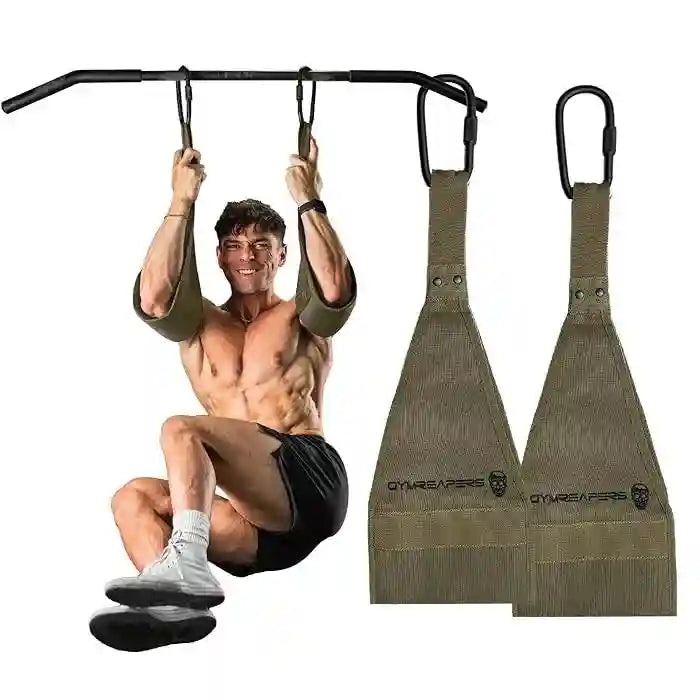 Ab Straps for Hanging Leg Raises - Padded Professional Core Support Tidesmit