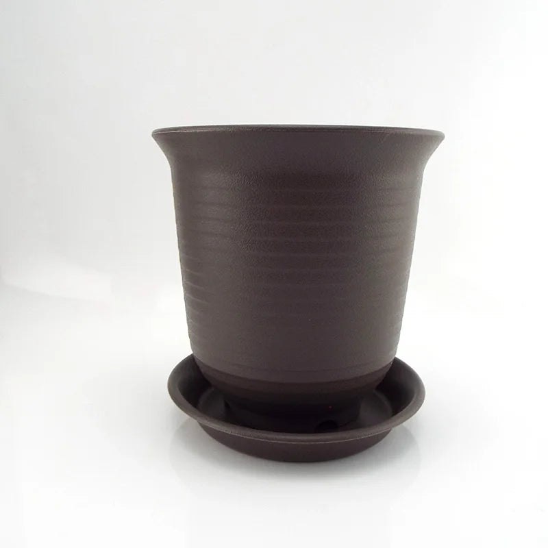 15cm Plastic Garden Flower Pot Plant Succulent Grow Nursery Pots Veg Planter Home Tools Tray Flowerpot For Bonsai Herb