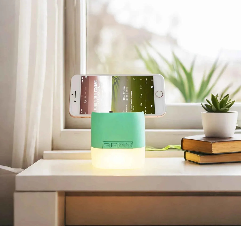 Portable Bluetooth Speaker with Phone Stand - Lake Blue & Black My Store