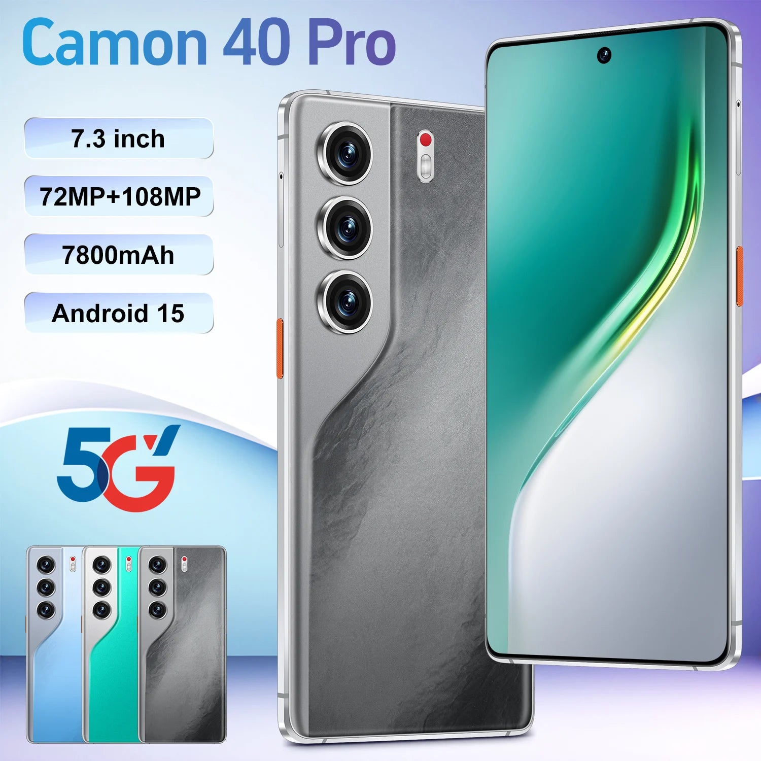 Camon 40 Pro 5G Smartphone, 1TB 16GB RAM - Dual SIM Android 15 Tidesmit