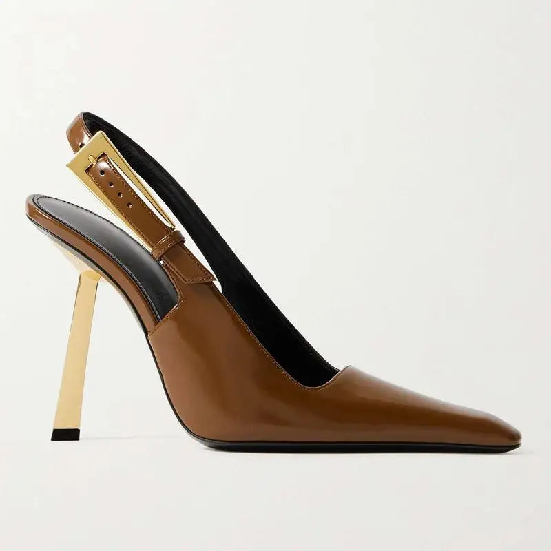 Fashion Pointed White Hollow Thin Heels Slip-On Peep-toe High Heel Sandals Women's Shoes 7CM/9CM