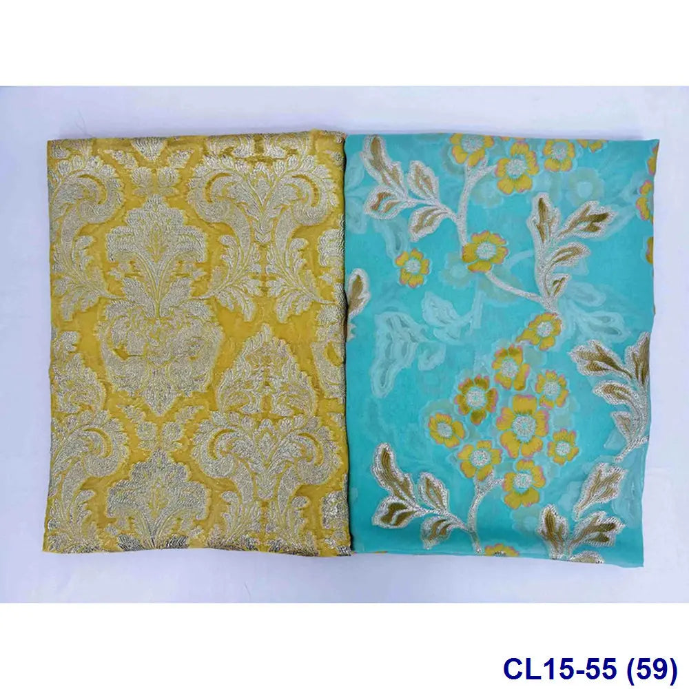 Lisami RTS Luxury Silk Fabric Elegant Multi-Color 3D Metallic Handcut for Dresses Weddings and Curtains