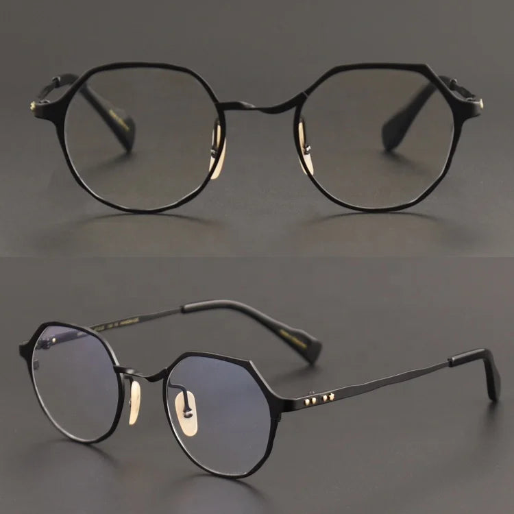 Luxury Quality Private Label Solid Pattern Titanium Full-Rim Lightweight Optical Frames Fashion Eyewear Wholesale