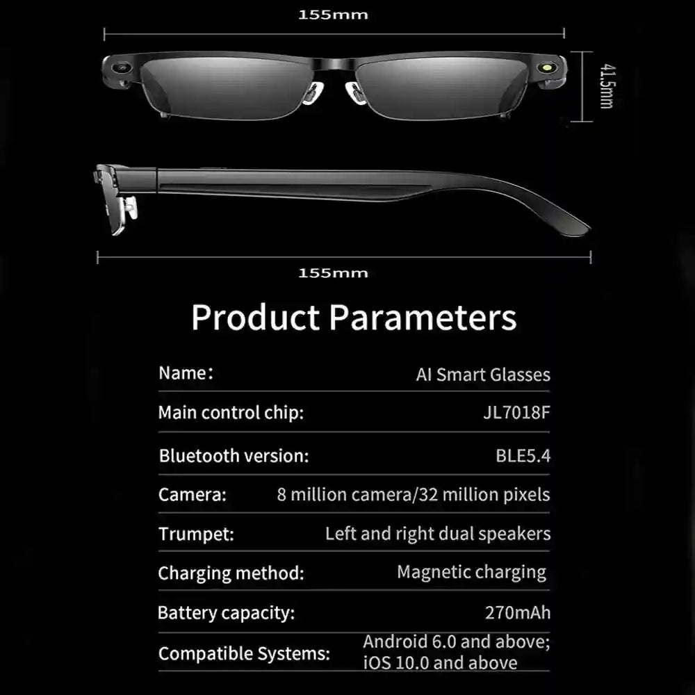 Smart Audio Translator Glasses | AI Real-Time Voice | Tidesmit Tidesmit