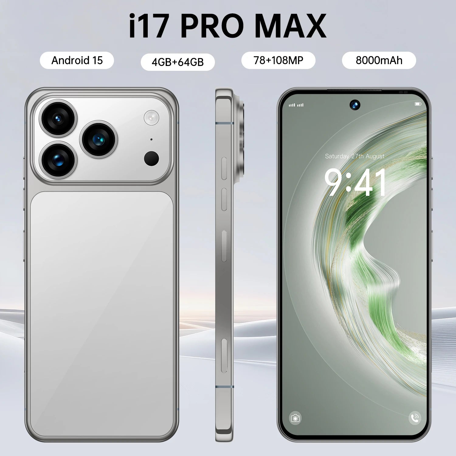 5G Smartphone 7.3 Inch AMOLED 16GB RAM 1TB Storage Unlocked Mobile Gray 16g Tidesmit