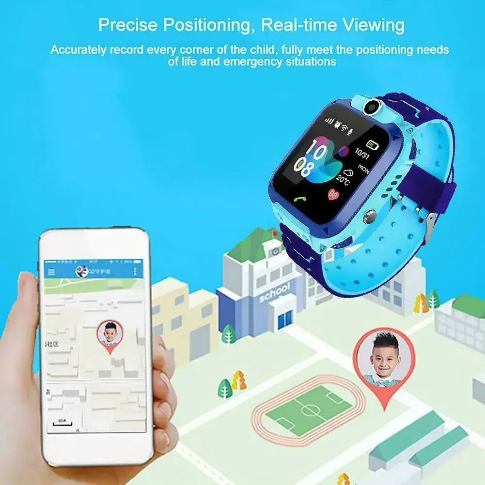 Kids Smartwatch with GPS Tracker & SOS - IP67 Waterproof Blue/Pink My Store