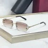 New Unisex Luxury Fashion Designer Polygonal Frameless Sunglasses Comfortable Light UV400 Gradient Lenses High-quality