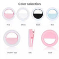Clip-On LED Ring Light for Phone - RGB Dimmable Content Creation Lighting Multi Tidesmit