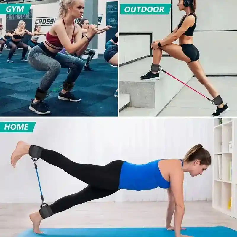 Ankle Resistance Bands 6-Piece Set - Professional Glute Workout Gear Tidesmit